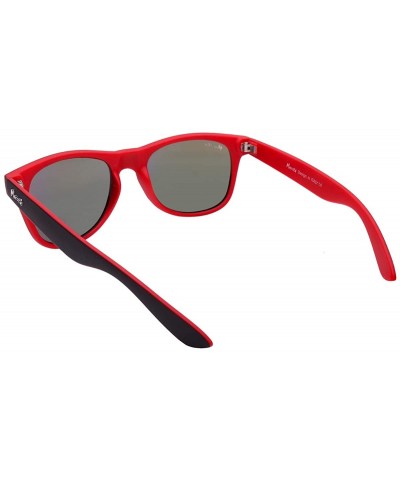 Wayfarer Bergamo UV 400 Glare Reducing Lightweight Sunglasses - Black / Red - CW18SILQUAO $16.48