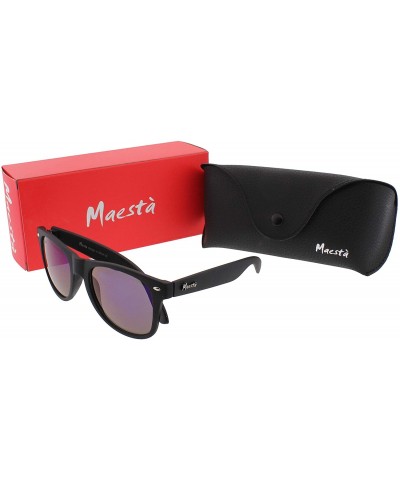 Wayfarer Bergamo UV 400 Glare Reducing Lightweight Sunglasses - Black / Red - CW18SILQUAO $16.48