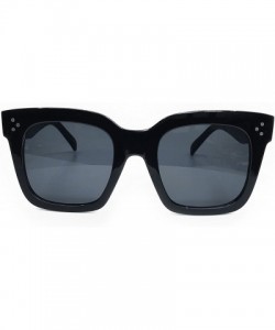 Oversized 7226 Premium Oversize XXL Women Men Mirror Havana Tilda Shadow Style Fashion Sunglasses - Half Matt Black - CB18YW0...