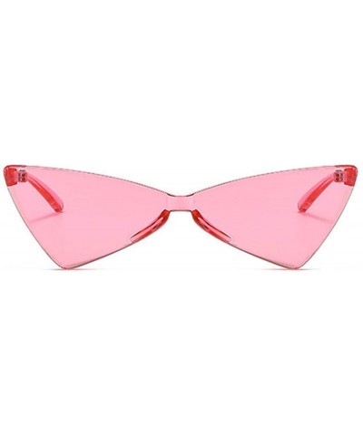 Rimless Rimless Cat Eye Sunglasses Women Fashion Small Triangle Sun Green As Picture - Green - C618YZU5NOG $8.63