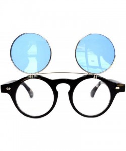 Goggle Steampunk Vintage Retro Round Circle Gothic Hippie Colored Plastic Frame Sunglasses Colored Lens - C3182X8EHYW $12.57