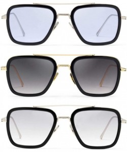 Aviator Shipping Square Sunglasses Aviator Downey - 3 Color Mixed - C7199CNEGXT $19.86