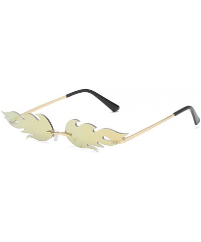 Oval Fashion Man Women Irregular Shape Sunglasses Glasses Vintage Retro Style Metal Sunglasses - Gold&pink - CT18UK26QNG $8.13