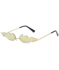 Oval Fashion Man Women Irregular Shape Sunglasses Glasses Vintage Retro Style Metal Sunglasses - Gold&pink - CT18UK26QNG $18.97