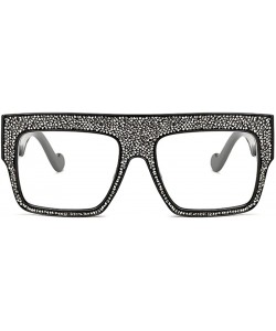 Oversized Womens Fashion Trendy Oversized Sunglasses Metal Hollow Cut Out - Grey Transparent - CE18DW0QLSC $15.35