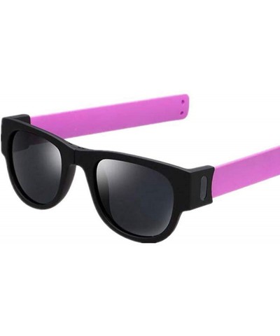 Goggle Novelty Creative Wristband Sunglasses Polarized Sunglasses Driving Goggles Snap Bracelet - Hot Pink - CI196OMYXH2 $10.47