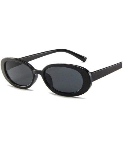 Round Style Oval Sunglasses Women Vintage Retro Round Frame White Mens Sun Glasses Female Black Hip Hop Clear UV400 - C4197A2...