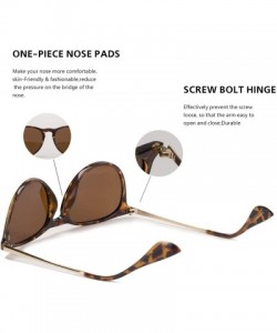 Wayfarer Vintage Round polarized Sunglasses Classic Retro design Styles Shades - Brown Lens/Leopard Frame - CT18IH2KYSG $16.15