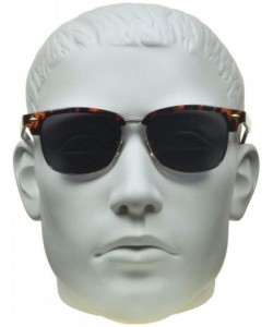 Wayfarer Classic Reading Sunglasses with Round Horn Rimmed Plastic Frame for Men & Women - NOT BIFOCAL - 2 Combo Tortoise - C...