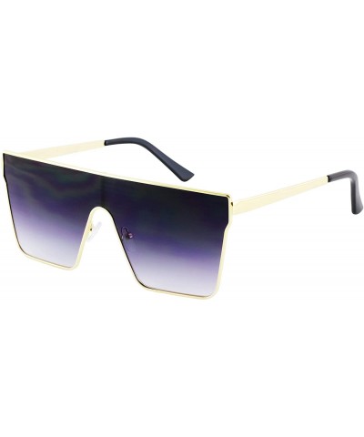 Oversized Vintage Oversized Sunglasses Gradient Protection - Smoke - C818WZUQEU0 $13.54
