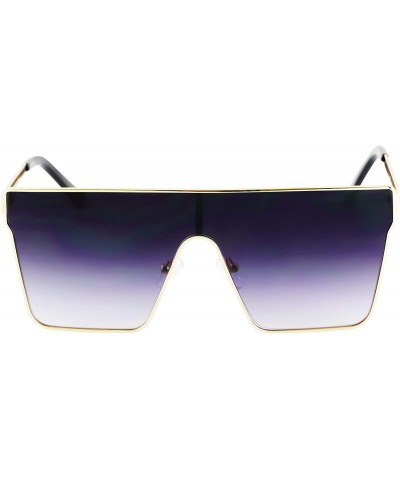 Oversized Vintage Oversized Sunglasses Gradient Protection - Smoke - C818WZUQEU0 $13.54