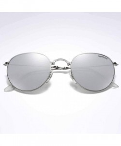 Round Polarized Sunglasses Folding Browline Chaofanjiancai - Gray - CU18WEKZZY0 $19.70