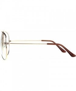 Aviator Oversized Clear Lens Aviators Unisex Large Round Aviator Glasses - Gold - CO18CZIMIR8 $10.41