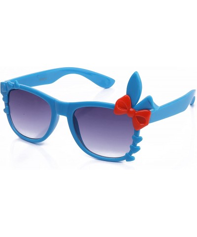 Square Women's High Fashion Bunny Ears Hearts Bow Sunglasses 20% OFF 4 Pairs or More - Blue - CH11DCOD8P7 $11.78