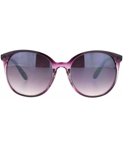 Round Womens 90s Round Butterfly Plastic Gradient Lens Sunglasses - Purple Gradient Purple - C518NUW9TUA $9.28