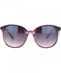 Round Womens 90s Round Butterfly Plastic Gradient Lens Sunglasses - Purple Gradient Purple - C518NUW9TUA $9.28