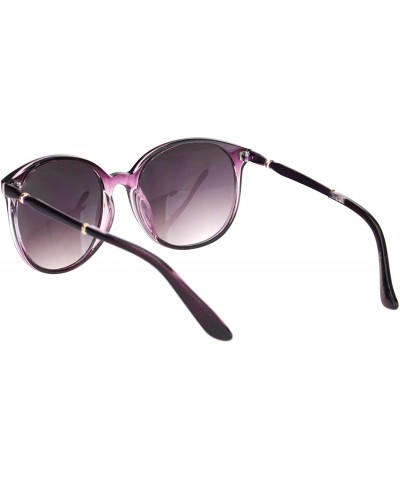 Round Womens 90s Round Butterfly Plastic Gradient Lens Sunglasses - Purple Gradient Purple - C518NUW9TUA $9.28