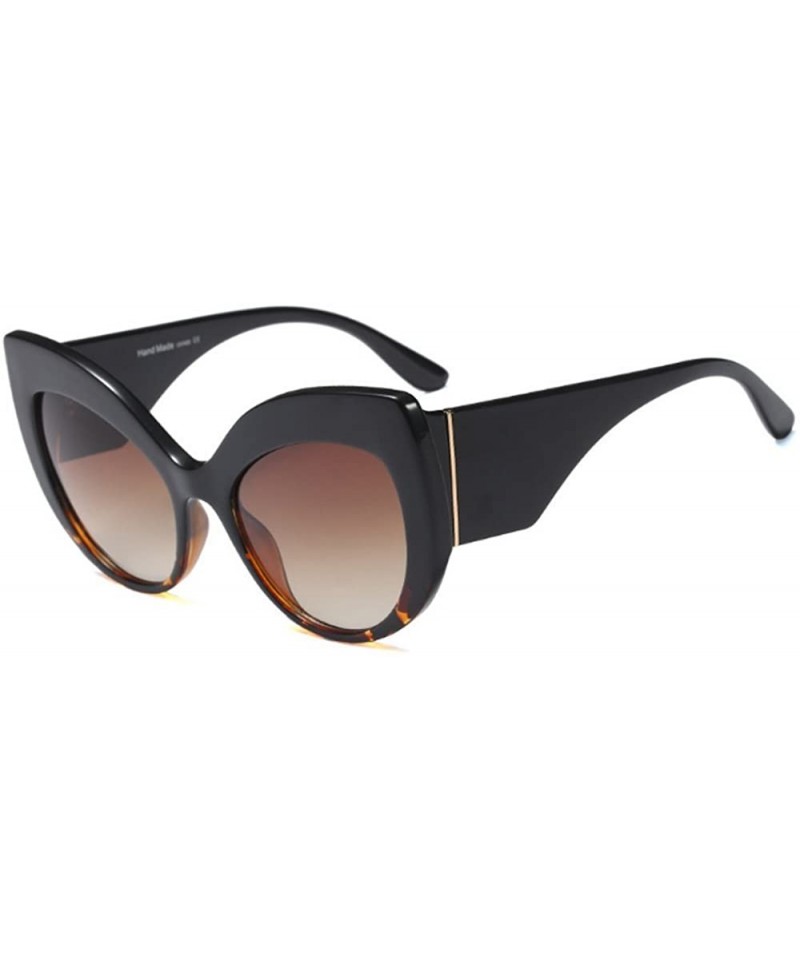 Sport New Fashion Oversized Frame Cat Sunglasses PC Lens - Leopard - CH18ES9ZR5I $12.91