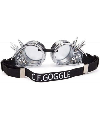 Goggle Cosplay Kaleidoscope Glasses Refraction Lens Eyewear Steampunk Goggles - Silver - C418T0E4HCR $10.26