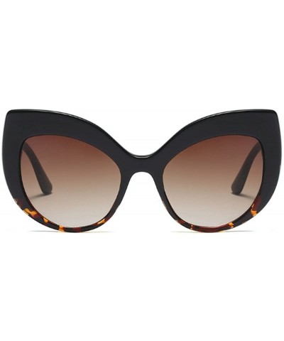 Sport New Fashion Oversized Frame Cat Sunglasses PC Lens - Leopard - CH18ES9ZR5I $12.91