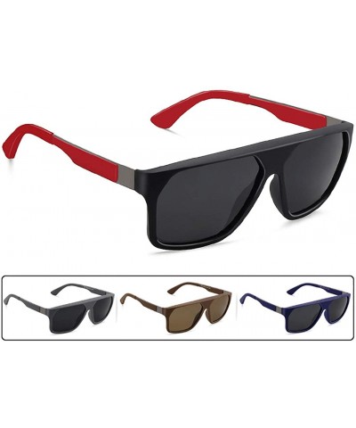 Oval Men's Sunglasses Polarized Ultralight Flat Top TR90 Eyeglasses Driving for Male UV400 - C2 Grey Grey Grey - CP18M3NNTDN ...