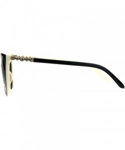 Butterfly Womens Polarized Lens Sunglasses Rhinestone Fashion Butterfly Frame - Black Ivory - C118CY50RMD $12.80