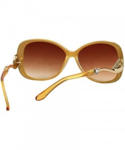 Oversized Vintage Cat's Eye Sunglasses For Women 100% UV Protection Classic Retro Designer Style - Beige - CS11ZSIEHLJ $7.75