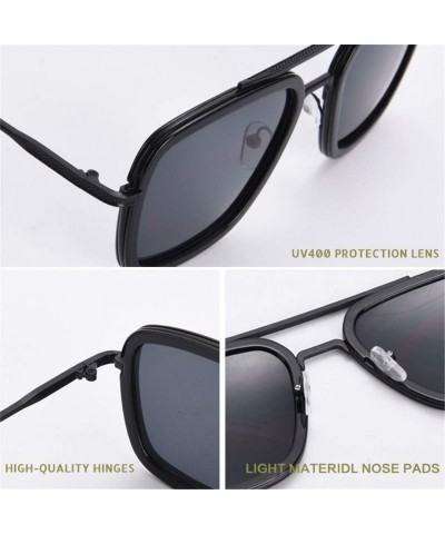 Square Sunglasses Men Square Driving Sun Glasses for Male Windproof Shades Women - Zss0002c4 - CG194O4R3WX $40.58