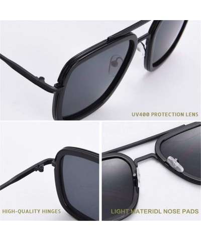 Square Sunglasses Men Square Driving Sun Glasses for Male Windproof Shades Women - Zss0002c4 - CG194O4R3WX $20.03