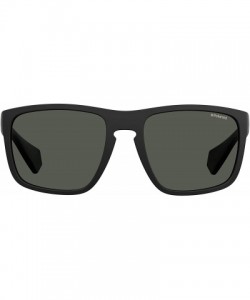 Rectangular POLAROID SUNGLASSES PLD 2079 807 M9 BLACK POLARIZED LENSES - C318OMEA6DY $42.75