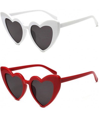 Aviator Shaped Cateye Sunglasses Supplies Leopard - Red + White - CH18Q77AMHW $27.17