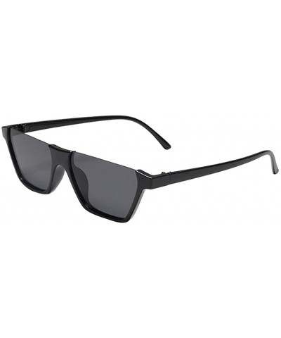 Oval Sunglasses Fashion Plastic Big Eyewear Eyeglasses Glasses UV - Black - CR18QQCAHC5 $20.43