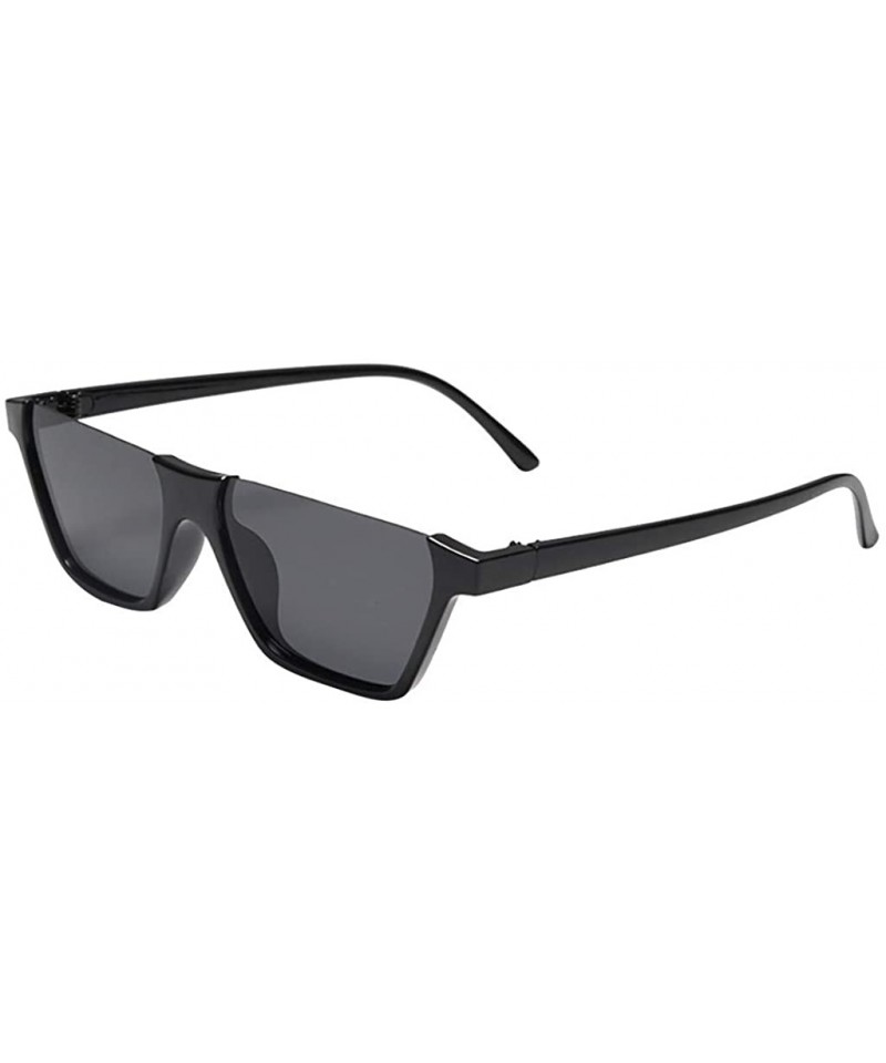 Oval Sunglasses Fashion Plastic Big Eyewear Eyeglasses Glasses UV - Black - CR18QQCAHC5 $7.30