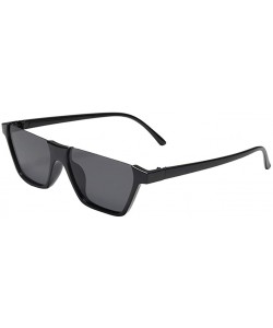 Oval Sunglasses Fashion Plastic Big Eyewear Eyeglasses Glasses UV - Black - CR18QQCAHC5 $7.30