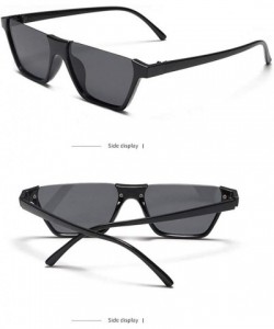 Oval Sunglasses Fashion Plastic Big Eyewear Eyeglasses Glasses UV - Black - CR18QQCAHC5 $7.30