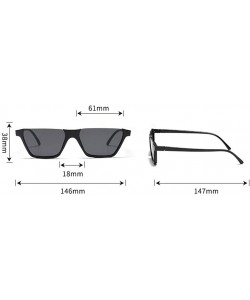 Oval Sunglasses Fashion Plastic Big Eyewear Eyeglasses Glasses UV - Black - CR18QQCAHC5 $7.30