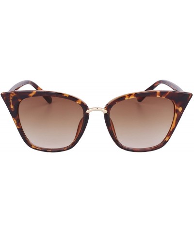 Oversized Womens Cat Eye Mod Fashion Sunglasses Eyeglasses - Leopard / Brown Lens - CV1838SMIQ7 $17.71