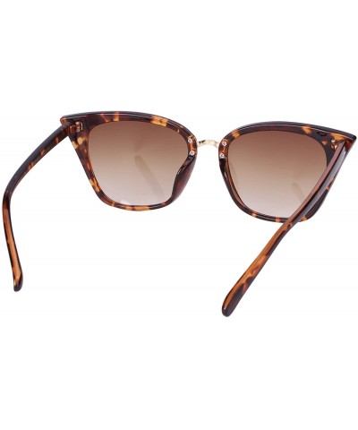 Oversized Womens Cat Eye Mod Fashion Sunglasses Eyeglasses - Leopard / Brown Lens - CV1838SMIQ7 $17.71