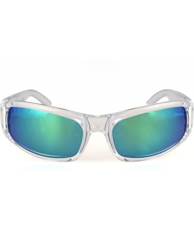Wrap Manatee Polarized Sports Sunglasses for Men Women Fishing Running Hiking Running Cycling - Clear - C612N81YUCH $22.27