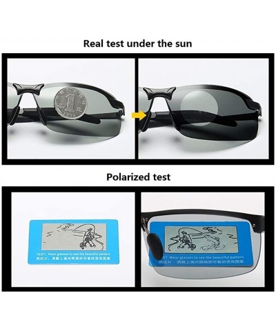 Sport Photochromic Polarized Sunglasses For Men And Women-Antiglare Eyewear - C - C61905HWALH $41.40