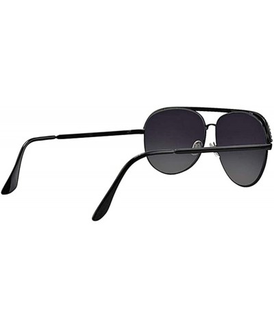 Round Black Rhinestone Aviator Sunglasses With Hard Case - CP12HPNREJ1 $18.59