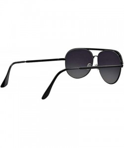 Round Black Rhinestone Aviator Sunglasses With Hard Case - CP12HPNREJ1 $18.59