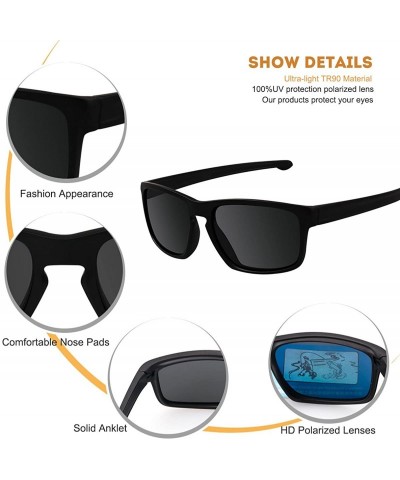 Wayfarer Polarized Wayfarer Sunglasses Computer Readers Glasses of Anti Blue Light - Black/Grey - CY18E5MH3ES $14.34