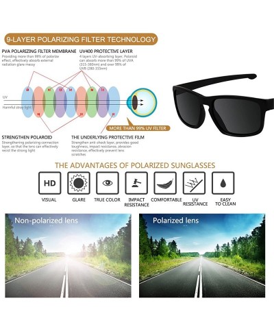 Wayfarer Polarized Wayfarer Sunglasses Computer Readers Glasses of Anti Blue Light - Black/Grey - CY18E5MH3ES $14.34