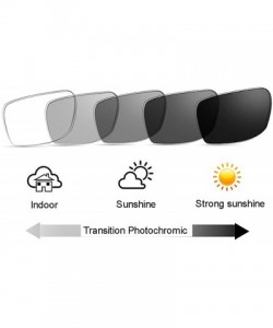 Rectangular Half Transparent Frame Transition Photochromic Sun Reading Glasses UV400 Sunglasses - Purple - CU18DAD59NS $14.77