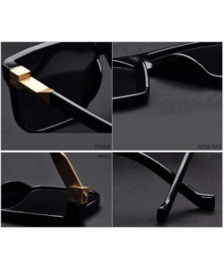 Goggle Fashion Sunglasses Mens Rectangle Men Brand Designer Retro Vintage Glasses Black S6095 - Black - C2197A33G27 $19.93