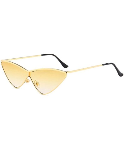 Cat Eye Triangle Cat Eye Sunglasses Wild Fashion Transparent Gradient Ocean Piece Sunglasses - CC18X5LS34A $87.96