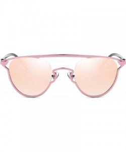 Cat Eye Classic Vintage Women Cat Eye Sunglasses Polarized Coating Mirror Lens UV400 - Pink/Pink - CB12NSIP1DS $14.07