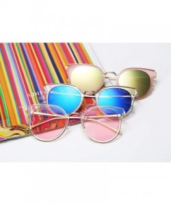 Cat Eye Fashion Cateye Sunglasses Women Cat eye Ladies Sun glasses UV400 Metal Frame B2256 - Pink - CD18SUI82CH $13.11