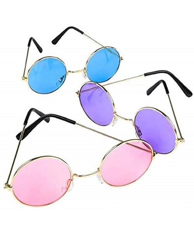 Round Round Colored Lens Sunglasses Two Per Order No Color Choice - CH18CLCMU3I $8.08